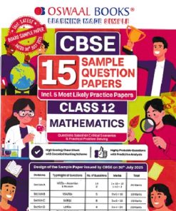CBSE 15 SAMPLE QUESTION PAPERS Class- 12  MATHEMATICS 2026 | OSWAAL BOOKS