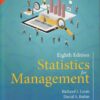STATISTICS FOR MANAGEMENT | RICHARD I. LEVIN , DAVID S. RUBIN, SANJAY RASTOGI, MASOOD HUSAIN SIDDIQUI | Pearson