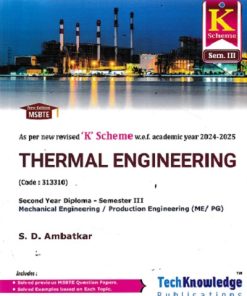THERMAL ENGINEERING (Mech. & Prod. Engg. Sem. 3) MSBTE | S.D. AMBATKAR | TechKnowledge Publications