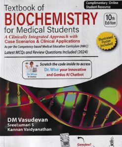 TEXTBOOK OF BIOCHEMISTRY For Medical Students | D.M. VASUDEVAN, S. SREEKUMARI, KANNAN VAIDYANATHAN | Jaypee