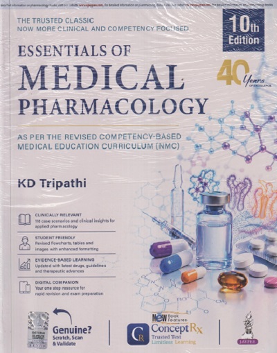 ESSENTIALS OF MEDICAL PHARMACOLOGY | KD TRIPATHI | Jaypee