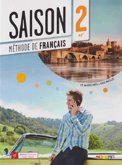 Set of 2 Books - SAISON METHODE DE FRANCAIS 2 A2, CAHIER D'ACTIVITIES 2 A2 | GOYAL