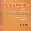 MATHEMATICS : Paper 2 : Differential Equations & Group Homomorphism