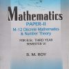 MATHEMATICS : Paper 2, M-12 Discrete Mathematics & Number Theory (BSc Third Year Semester 6)