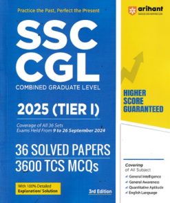 SSC CGL COMBINED GRADUATE LEVEL ONLINE EXAMINATION TIER- 1 36 SOLVED PAPERS 3600 TCS MCQS | Arihant Publications