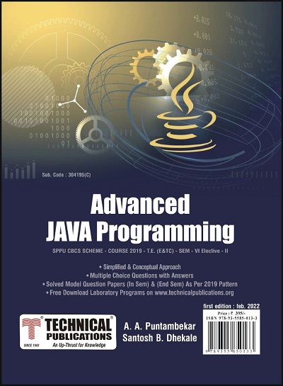 Advanced JAVA Programming For SPPU 19 Course (TE – SEM VI – E&Tc ...