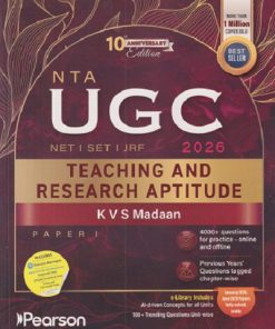 NTA UGC (NET, SET, JRF) 2026 PAPER -1 TEACHING AND RESEARCH APTITUDE  | K. V. S. MADAAN | PEARSON