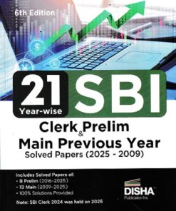 SBI CLERK 21 YEAR WISE PRELIM AND MAINS SOLVED PAPERS |  DISHA