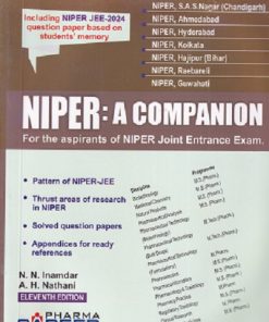 NIPER : A COMPANION (FOR THE ASPIRANTS OF NIPER JOINT ENTRANCE EXAM) | N.N. INAMDAR, A.H. NATHANI | PHARMA CAREER