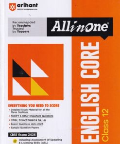 ALL IN ONE ENGLISH CORE CBSE CLASS 12th | Arihant Publications