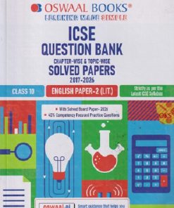 ICSE QUESTION BANK CHAPTERWISE & TOPICWISE SOLVED PAPERS 2017-2026 CLASS 10TH ENGLISH PAPER - 2 (LIT.) FOR 2027 EXAM | OSWAAL BOOKS