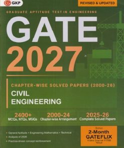 GATE 2027 CHAPTERWISE SOLVED PAPERS (2000-26) CIVIL ENGINEERING (GRADUATE APTITUDE TEST IN ENGINEERING) | GKP