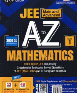 JEE (Main And Advanced) A TO Z MATHEMATICS Part-1 (Free Booklet Containing Chapterwise Topicwise Solved Questions Of JEE Main 2025) | Cengage