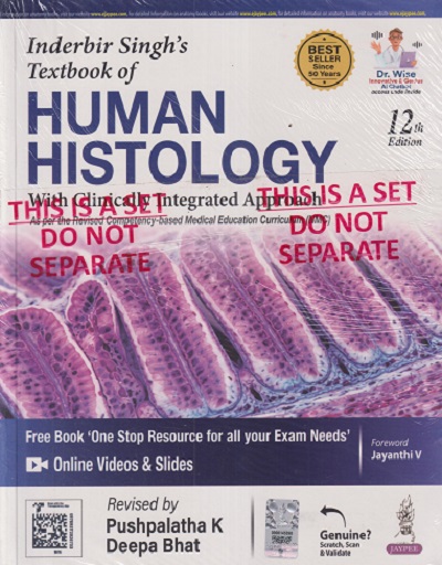 TEXTBOOK OF HUMAN HISTOLOGY | PUSHPALATHA K, DEEPA BHAT, KALPANA RAMACHANDRAN, INDERBIR SINGH | Jaypee