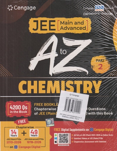 JEE (Main And Advanced) A TO Z CHEMISTRY Part-2 (Free Booklet Containing Chapterwise Topicwise Solved Questions Of JEE Main 2026) | Cengage