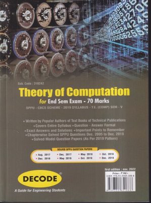 DECODE THEORY OF COMPUTATION SPPU 2019 (FOR END SEM EXAM- 310242 ...