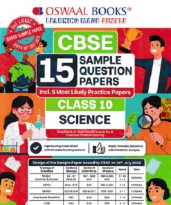 CBSE 15 SAMPLE QUESTION PAPERS Class- 10 SCIENCE 2026 | OSWAAL BOOKS