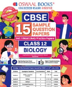 CBSE 15 SAMPLE QUESTION PAPERS Class- 12 BIOLOGY 2026 | OSWAAL BOOKS
