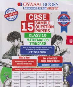 CBSE 15 SAMPLE QUESTION PAPERS Class- 10 MATHEMATICS (STANDARD) 2027 | OSWAAL BOOKS
