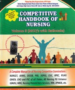 COMPETITIVE HANDBOOK OF NURSING (MCQ's WITH RATIONALE) VOL. II | P R YADAV | ARAVALI PUBLICATION