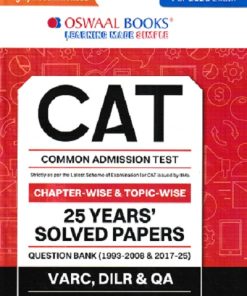 CAT (Common Admission Test) 25 YEARs (Chapterwise & Topicwise) Solved Papers Question Bank 2026 | OSWAAL BOOKS
