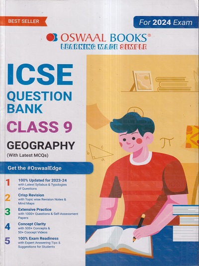 ICSE QUESTION BANK 2024 CLASS 9th GEOGRAPHY | OSWAAL BOOKS ...