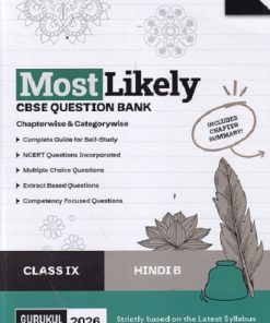 MOST LIKELY CBSE QUESTION BANK (Chapterwise & Categorywise) 2026 Class IX/Class 9th HINDI-B | Oswal Gurukul