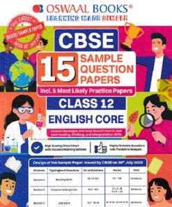 CBSE 15 SAMPLE QUESTION PAPERS Class- 12 ENGLISH CORE 2026 | OSWAAL BOOKS