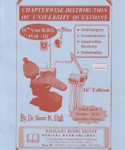 QUESTION PAPER For Fourth Year (4th Year) B.D.S. Vol. II (ChapterWise Distribution Of University Questions) | Bhalani