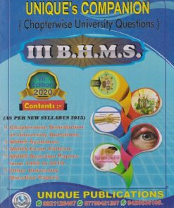UNIQUEs COMPANION (Chapterwise University Questions) 3rd Year BHMS | Unique Publishers