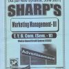 MARKETING MANAGEMENT-III 2021 (T.Y.B.Com. Sem. V) | Sharp Publications