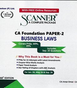 SCANNER CA FOUNDATION  PAPER-2 BUSINESS LAWS | Shuchita Prakashan