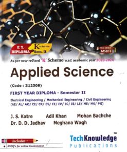 Applied Science For K Scheme - Semester 2 Electrical Engineering / Mechanical Engineering / Civil Engineering | Techknowledge Publications