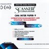 SCANNER CMA INTER GROUP-II  PAPER-9  Operations Management and Strategic Management | Shuchita Prakashan