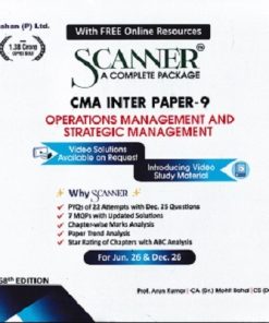 SCANNER CMA INTER GROUP-II  PAPER-9  Operations Management and Strategic Management | Shuchita Prakashan