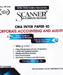 SCANNER CMA INTER GROUP-II  PAPER-10  Corporate Accounting and Auditing  | Shuchita Prakashan