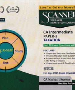 SCANNER CA INTERMEDIATE PAPER 3 TAXATION | CA NIASHANT KUMAR| SHUCHITA