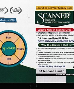 SCANNER CA INTERMEDIATE  PAPER 4 COST AND MANAGEMENT ACCOUNTING | CA NISHANT KUMAR | SHUCHITA