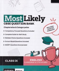 MOST LIKELY CBSE QUESTION BANK (Chapterwise & Categorywise) 2025 Class IX/Class 9th ENGLISH (LANGUAGE & LITERATURE) | Oswal Gurukul