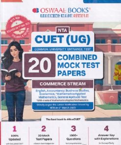NTA CUET (UG) (COMMON UNIVERSITY ENTRANCE TEST) 20 COMBINED MOCK TEST PAPERS COMMERCE STREAM FOR EXAM 2025 | OSWAAL BOOKS