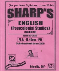 ENGLISH POSTCOLONIAL STUDIES ENG 661 MJ  MA -2 (SEM -4TH) | SHARPS