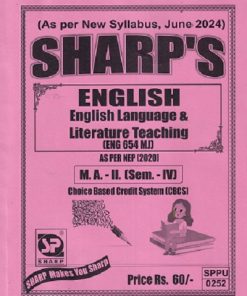 ENGLISH ENGLISH LANGUAGES & LITERATURE TEACHING ENG 654 MJ MA II SEM 4TH | SHARPS