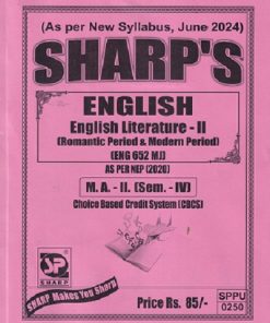 ENGLISH LITERATURE II ROMANTI PERIOD & MODERN PERIOD ENG 652 MJ MA II SEM 4TH | SHARPS