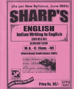 ENGLISH INDIAN WRITING IN ENGLISH ENG 653 MJ MA II SEM 4TH | SHARPS