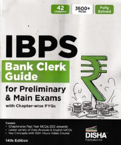 IBPS Bank Clerk Guide for Preliminary & Main Exams with Chapter-wise PYQs  | 42 Chapters | 3600+ MCQs | Fully Solved | DISHA