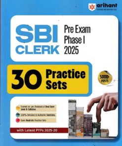 SBI Clerk (Junior Associates/Customer Support & Sales) Pre Exam (Phase I) 2025 | 30 Practice Sets | ARIHANT