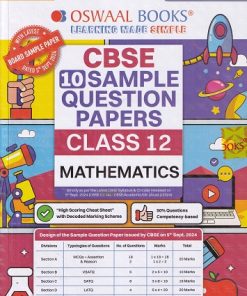CBSE 10 SAMPLE QUESTION PAPERS Class 12th MATHEMATICS | OSWAAL BOOKS