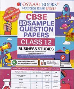 CBSE 10 SAMPLE QUESTION PAPERS CLASS 12th BUSINESS STUDIES | OSWAAL BOOKS