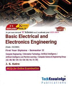 Basic Electrical and Electronics Engineering - K Scheme - Semester 2 - For Computer Engineering / Information Technology/Artificial Intelligence / Artificial Intelligence and Machine Learning / Computer Science & Engineering Group | J. S. Katre | Techknowledge Publications