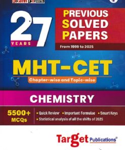 27 YEARS PREVIOUS SOLVED PAPERS FROM 1999 TO 2025 MHT CET CHAPTER WISE AND TOPIC WISE CHEMISTRY